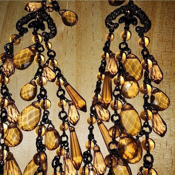 Joan Rivers 3 Row Sparkling Teardrop Necklace 26" NWOT EXCELLENT CONDITION - Picture 6 of 7